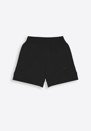 Black high-waist shorts on plain background – East Vibe
